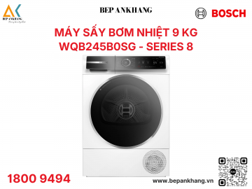 Máy sấy bơm nhiệt 9 kg WQB245B0SG - Series 8